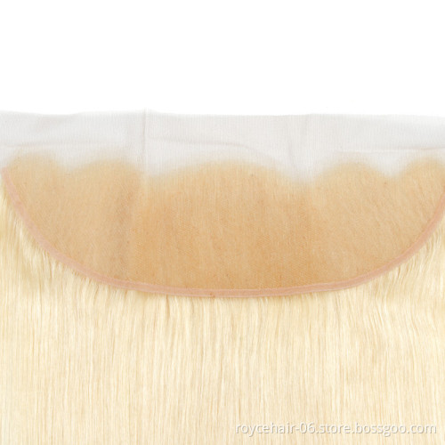 High Grade Virgin Human Hair Honey Blonde Color 613# 13*4 Lace Frontal With Baby Hair
